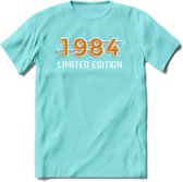 1984 Limited Edition T-Shirt | Goud - Zilver | Grappig Verjaardag en Feest Cadeau Shirt | Dames - Heren - Unisex | Tshirt Kleding Kado | - Licht Blauw - XXL