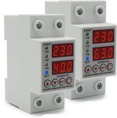 Voltage Meter - Slimme Spanningsmeter - 63A - Multimeter - Voltmeter - Beschermend Apparaat - Gereedschap - Grijs
