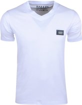 T-shirt  v-hals heren  Ballin 10018 White Size : XL