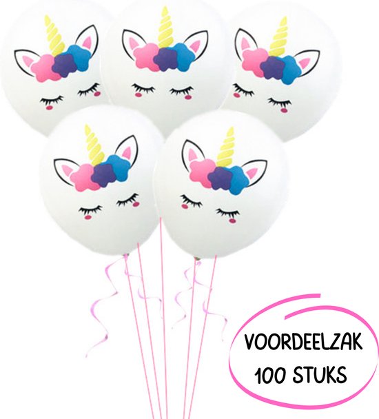Eenhoorn decoratie voor de 6e verjaardag, 12 stuks, eenhoorn-ballonnen