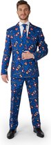 Suitmeister Retro Gamer - Heren Pak - Carnaval En Halloween Kostuum - Blauw - Maat S