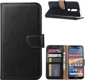 LuxeBass Hoesje geschikt voor Nokia 4.2 - Bookcase Zwart - portemonnee hoesje - telefoonhoes - gsm hoes - telefoonhoesjes