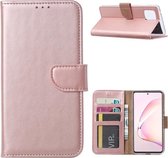 LuxeBass Boekhoesje geschikt voor Samsung Galaxy A41 - Roze - telefoonhoes - gsm hoes - telefoonhoesjes