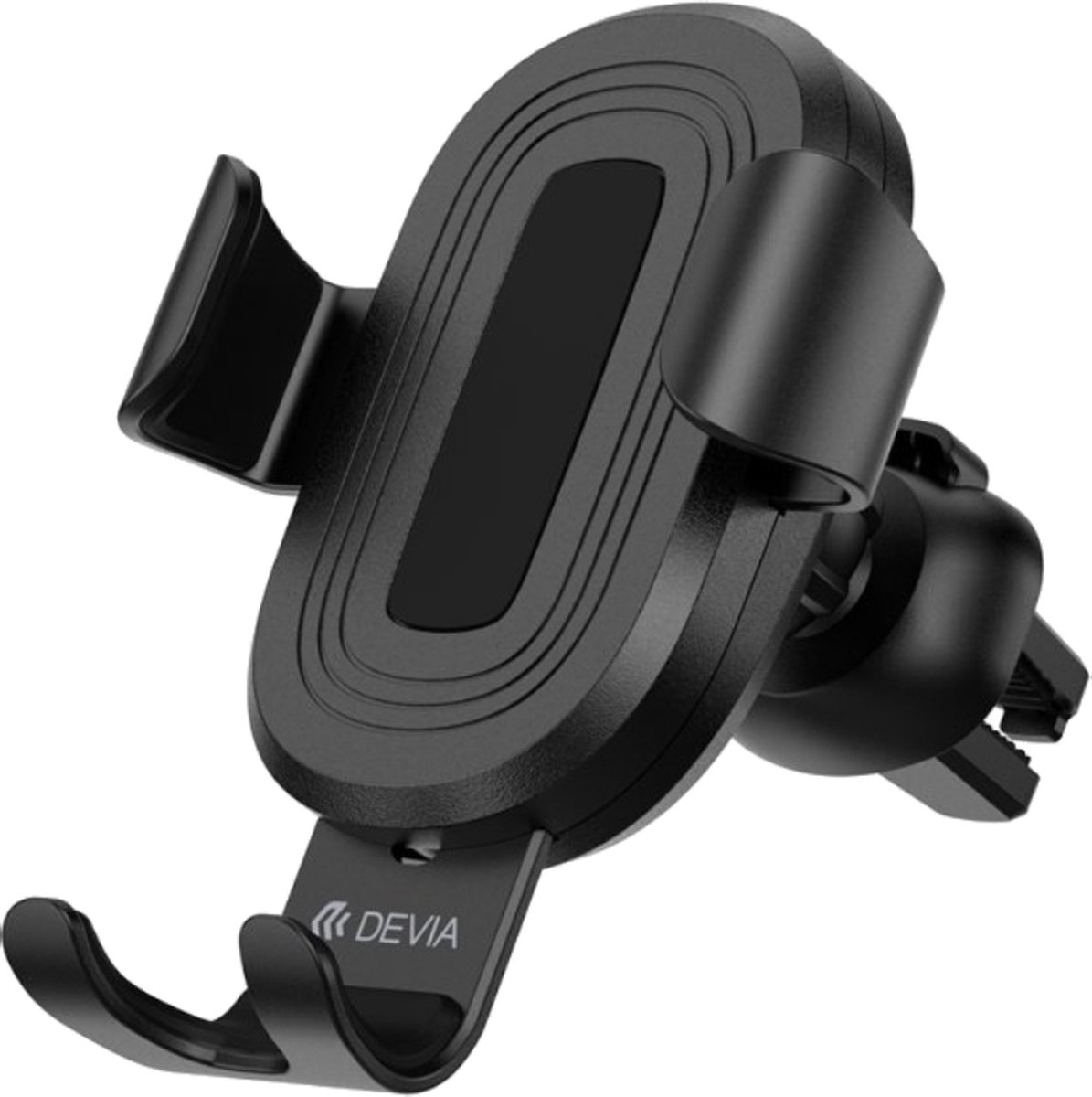 Devia Gravity Ventilatierooster Telefoonhouder Auto met Klem - Zwart