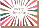 2 pakjes kerstkaarten van 10 stuks Merry Christmas Colours Caroline Gardner