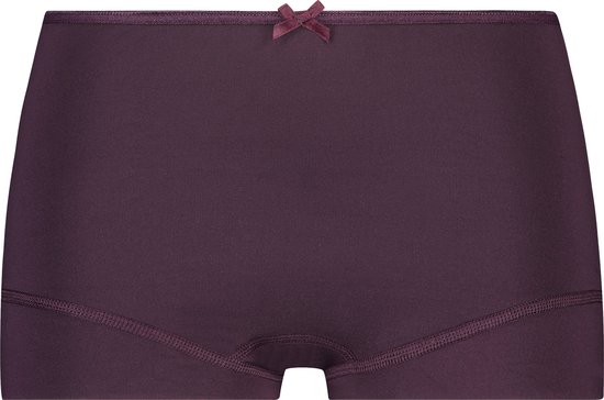 RJ Bodywear Pure Color dames short - aubergine - Maat: L