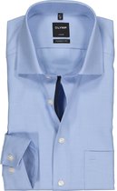 OLYMP Luxor Overhemd MF Blauw Wit SL7  - maat 44