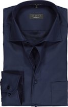 ETERNA comfort fit overhemd - twill heren overhemd - donkerblauw - Strijkvrij - Boordmaat: 45