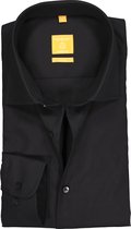 Redmond modern fit overhemd - zwart - Strijkvriendelijk - Boordmaat: 41/42