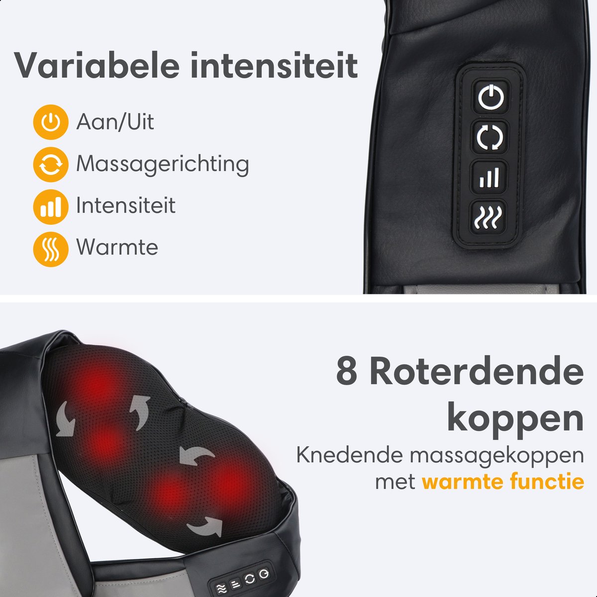 Lifeproducts Shiatsu Massagekussen Draadloos - Met Carrybag thumbnail 6