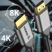 HDMI Kabel 8K - 3 Meter - HDMI Kabel 2.1 - Ultra HD 8K + 4K 120hz - HDMI naar HDMI Kabel - 8K HDMI Kabel - Ondersteunt alle oudere HDMI versies zoals 4K - Geschikt voor PS5, XBOX -