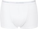Witte Sloggi boxershort met zilverkleurige tailleband met logo.