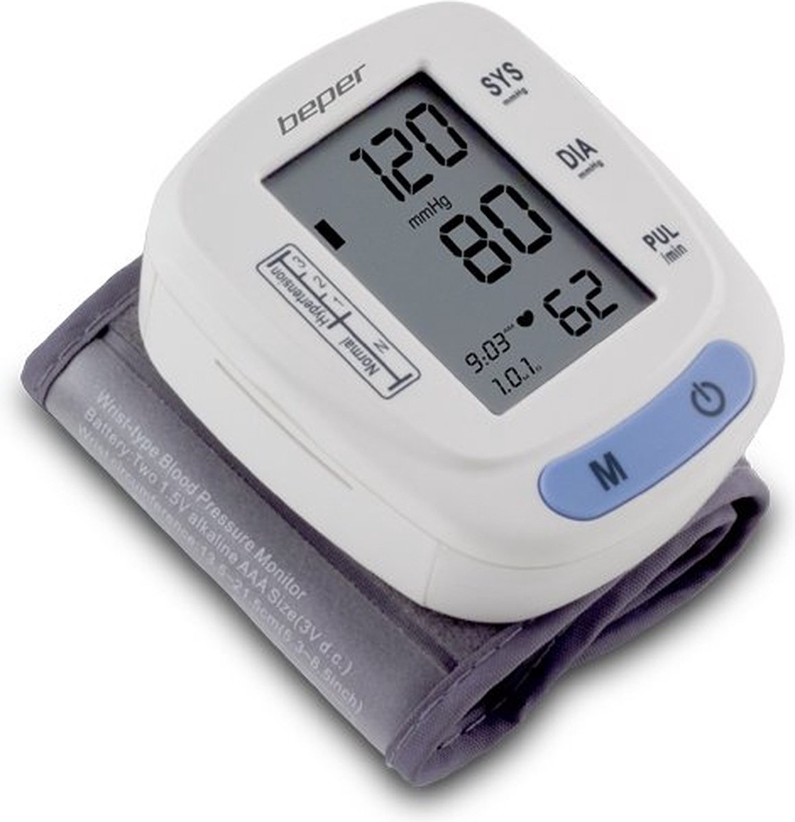 Beper - Blood Pressure Meter on the Wrist 40121 Easy Check -