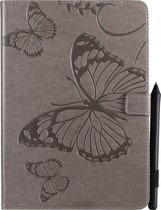 Mobigear Butterfly Tablethoes geschikt voor Apple iPad Air 3 (2019) Hoes Bookcase + Stylus Houder - Grijs