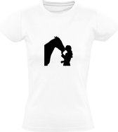 Horse Kiss | Dames T-shirt | Wit | Paarden Kus | Paard | Pony | Dierendag | Manege | Trekking | Huisdier