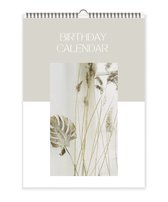 Verjaardagskalender | Bloemen | A4 formaat | Kalender | Ringband