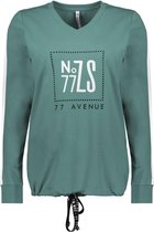 Zoso T-shirt Motion Sweater With Artwork 221 Green/ Off White Dames Maat - M