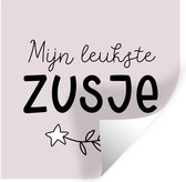 Stickers muraux - Citations - Ma soeur la plus mignonne - Proverbes - Soeur - 80x80 cm - Feuille adhésive