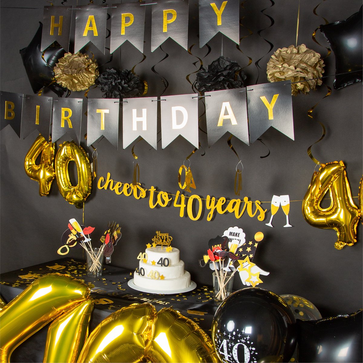 Waakzaam krom Ik wil niet Fissaly® 40 Jaar Verjaardag Decoratie Versiering - Ballonnen – Jubileum Man  & Vrouw -... | bol.com