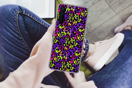 OnePlus Nord - Imprimé animal - Arc-en-ciel - Néon - Coque de téléphone en Siliconen