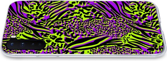 OnePlus Nord - Imprimé animal - Zebra - Fluo - Violet - Siliconen