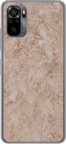 Coque Xiaomi Redmi Note 10 Pro - Imprimé Marbre - Marron - Motifs - Coque en Siliconen -
