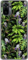 Coque de téléphone compatible avec Xiaomi Compatible avec Redmi Note 10S - Bloem - Feuilles - Motif - Coque en Siliconen Coque de téléphone
