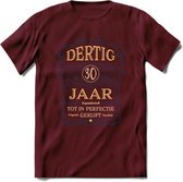 30 Jaar Legendarisch Gerijpt T-Shirt | Royal Blue - Ivoor | Grappig Verjaardag en Feest Cadeau Shirt | Dames - Heren - Unisex | Tshirt Kleding Kado | - Burgundy - L