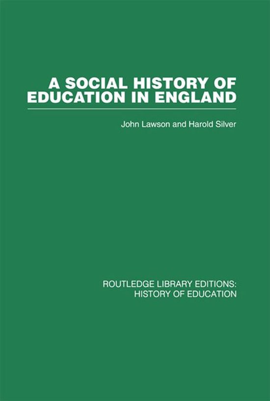 A Social History of Education in England - cover