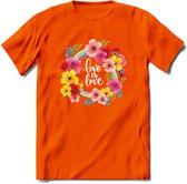 Love Is Love | Pride T-Shirt | Grappig LHBTIQ+ / LGBTQ / Gay / Homo / Lesbi Cadeau Shirt | Dames - Heren - Unisex | Tshirt Kleding Kado | - Oranje - XL