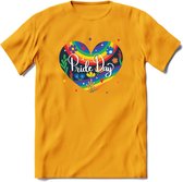 Pride Day | Pride T-Shirt | Grappig LHBTIQ+ / LGBTQ / Gay / Homo / Lesbi Cadeau Shirt | Dames - Heren - Unisex | Tshirt Kleding Kado | - Geel - S