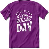 Pride Day | Pride T-Shirt | Grappig LHBTIQ+ / LGBTQ / Gay / Homo / Lesbi Cadeau Shirt | Dames - Heren - Unisex | Tshirt Kleding Kado | - Paars - M