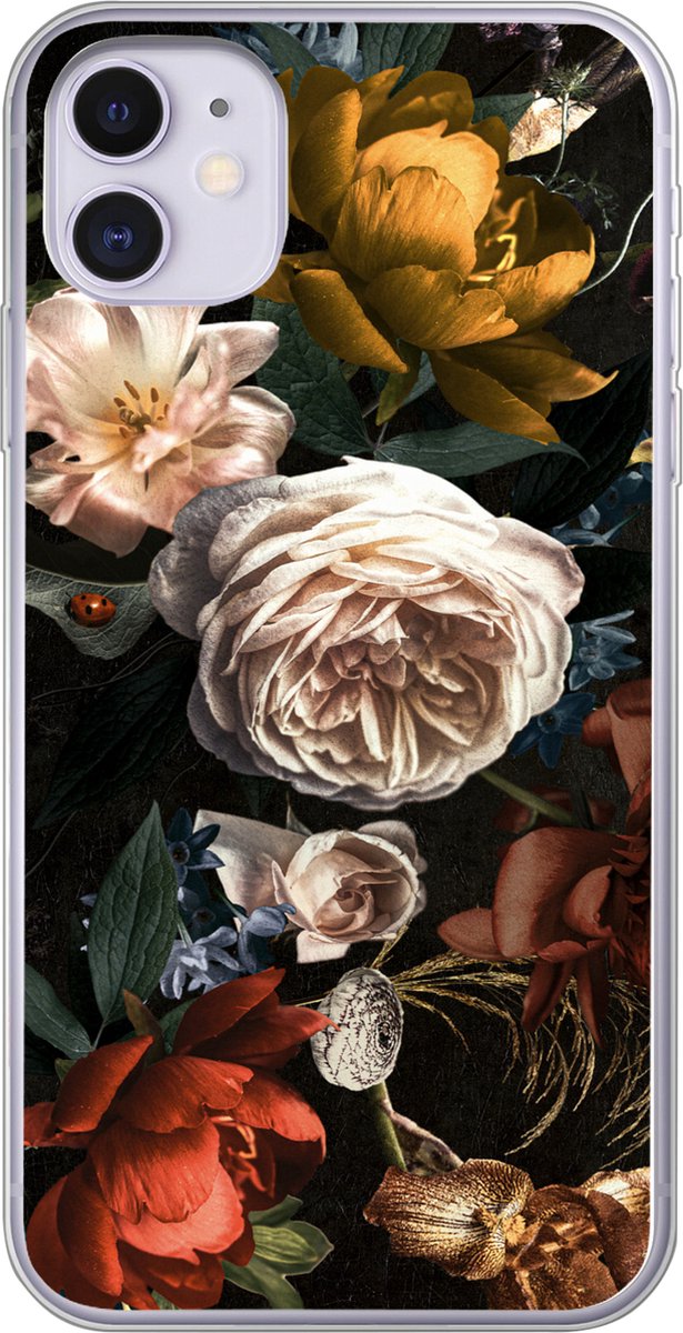 Telefoonhoesje Geschikt voor iPhone 11 hoesje - Bloemen - Natuur - Patroon - Siliconen Telefoonhoesje Telefoonhoesje