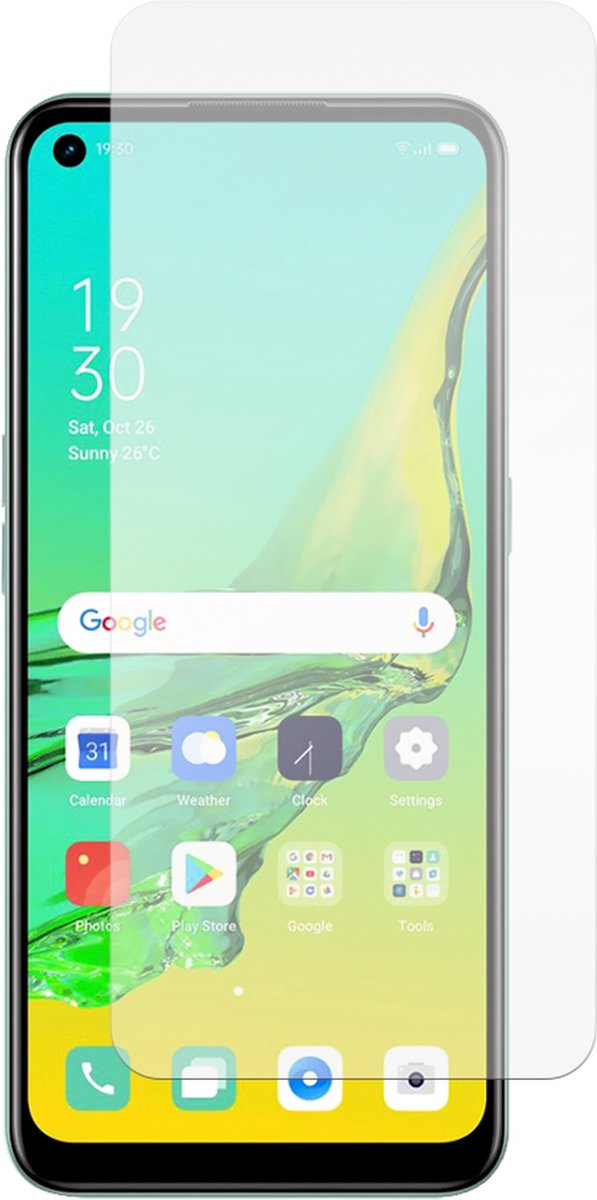 LuxeBass Screenprotector geschikt voor Oppo A53s - glas scherm - bescherming