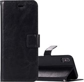 LuxeBass Hoesje geschikt voor iPhone XR - Bookcase Zwart - portemonnee hoesje - telefoonhoes - gsm hoes - telefoonhoesjes