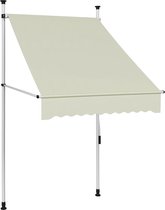 Decoways - Luifel handmatig uittrekbaar 100 cm crème