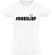 Doeslief t-shirt | respect | vrede | liefde  | cadeau | Wit