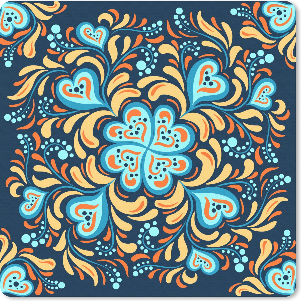 Muismat 30x30 cm - Mousepad Klavertje vier - Hart - Patronen - Muismatten
