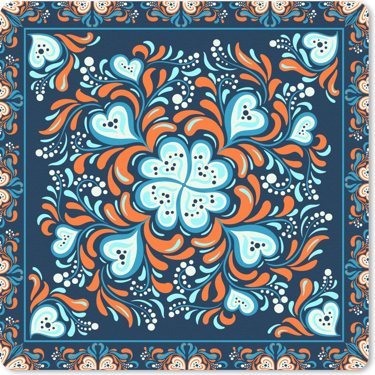 Muismat 30x30 cm - Mousepad Klavertje vier - Hart - Kader - Patronen - Muismatten