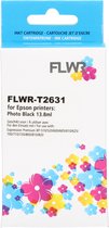 FLWR - Inktcartridge / 26XL foto zwart - Geschikt voor Epson
