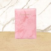 Paspoort hoes - Passport Case - Roze - Pink - Marmer