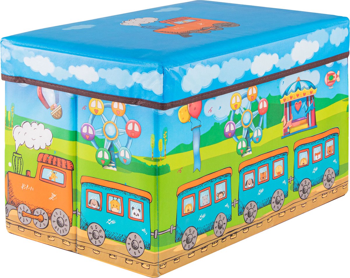 Springos Speelgoedkist - Opbergbox - Kinderkamer - 30 x 48 x 29 cm - Multicolor