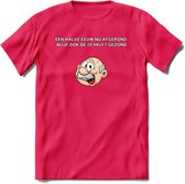 Een halve eeuw nu afgerond T-Shirt | Grappig Abraham 50 Jaar Verjaardag Kleding Cadeau | Dames – Heren - Roze - S
