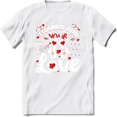 Thanks For Your Love - Valentijn T-Shirt | Grappig Valentijnsdag Cadeautje voor Hem en Haar | Dames - Heren - Unisex | Kleding Cadeau | - Wit - S