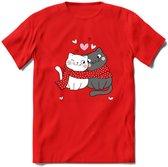 Sweet Time - Valentijn T-Shirt | Grappig Valentijnsdag Cadeautje voor Hem en Haar | Dames - Heren - Unisex | Kleding Cadeau | - Rood - XXL
