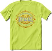 1944 The One And Only T-Shirt | Goud - Zilver | Grappig Verjaardag  En  Feest Cadeau | Dames - Heren | - Groen - XXL