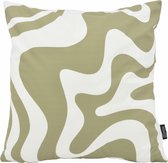 Swirl Abstract Army Kussenhoes | Katoen/Polyester | 45 x 45 cm