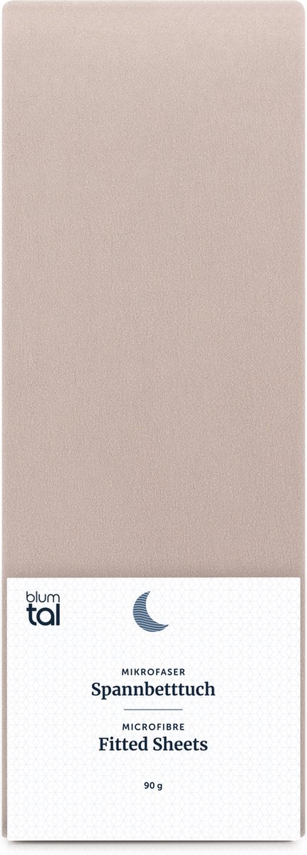 Blumtal Hoeslaken - Microfiber Hoeslakens - 200 x 200 x 30cm - Katoen - Taupe