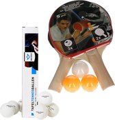 Tennis de table ou ping pong lot de 2 raquettes et 9 x balles de tennis de table