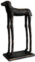 Beeld  - Antiek hondje - decoratie - smeedijzer  - Figuratief dier  -  H19cm